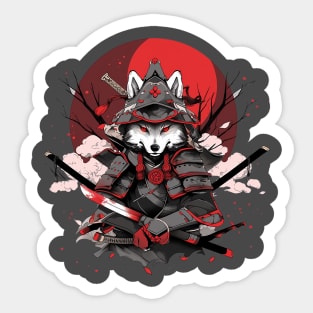 samurai dog Sticker